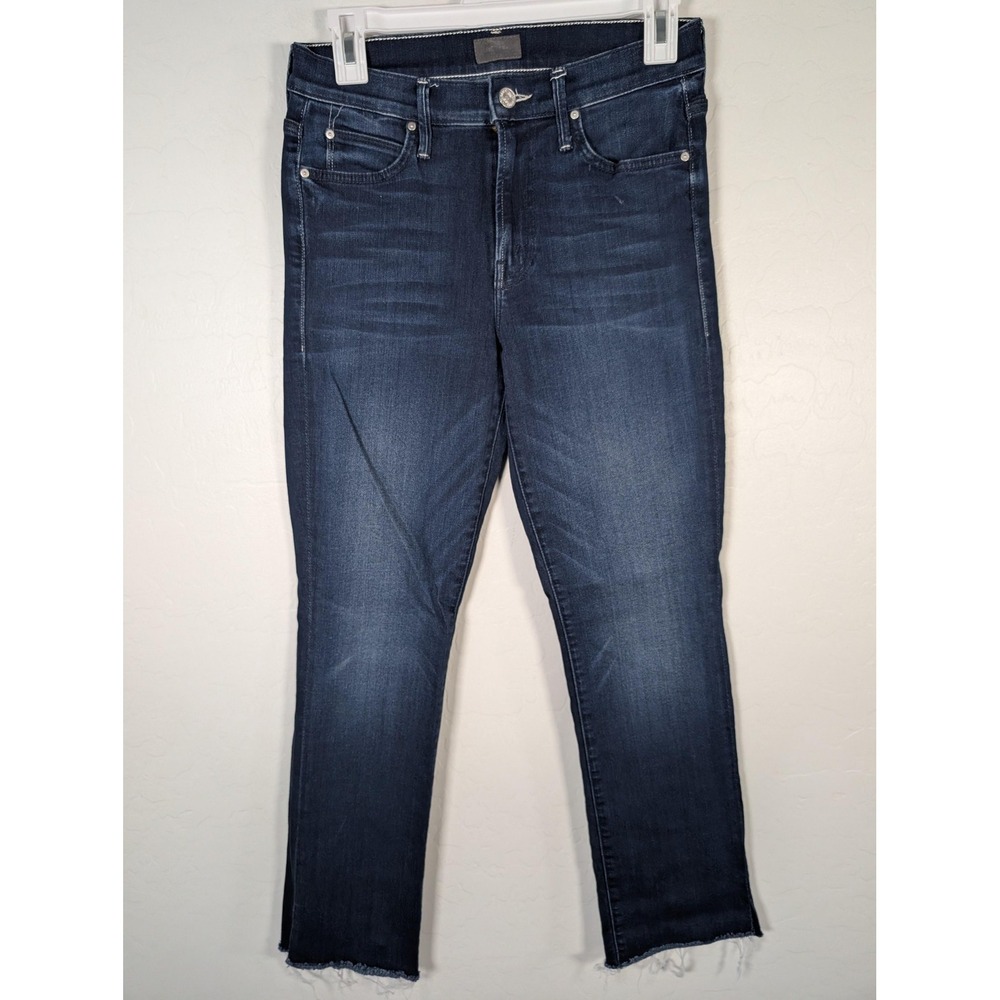 Mother Jeans Womens 26 Blue The Rascal‎ Ankle Snippet Raw Hem Tongue And Chic